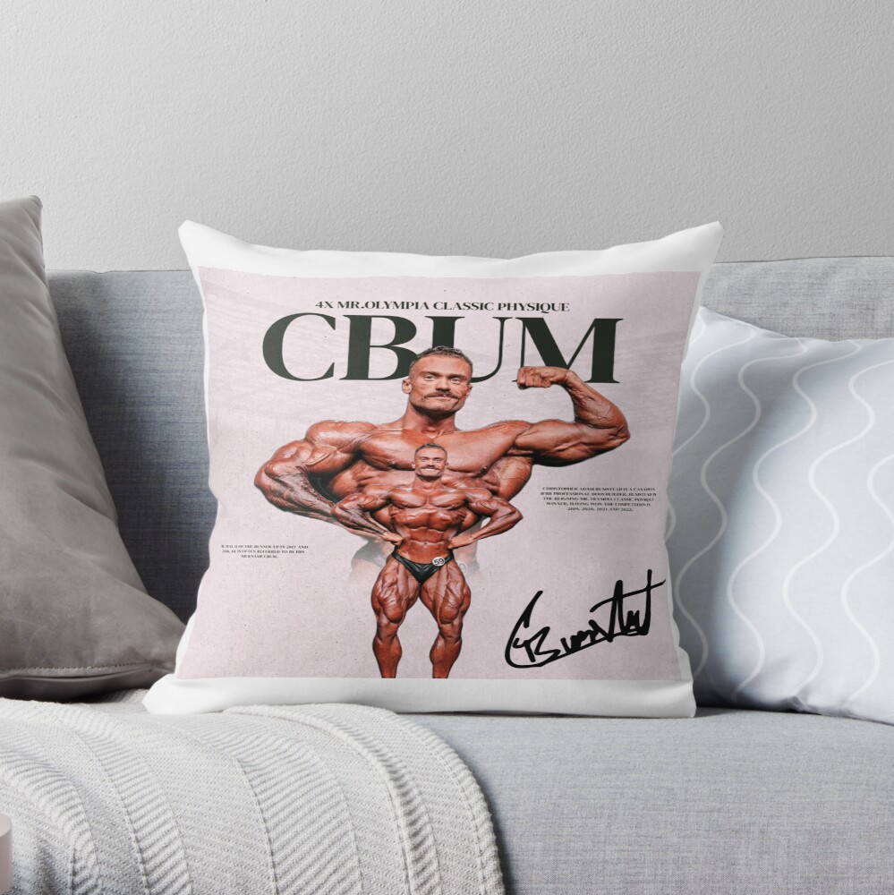Cbum Chris Bumstead Bodybuilding Gym Throw Pillow