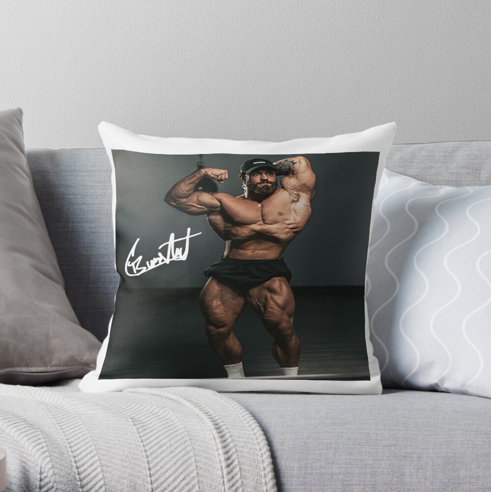 Chris Bumstead Bodybuilding Gym Throw Pillow