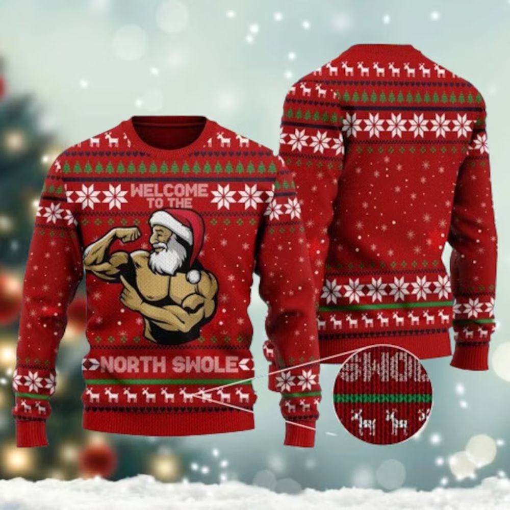 Chris Bumstead Welcome To The North Swole Ugly X-mas Sweater